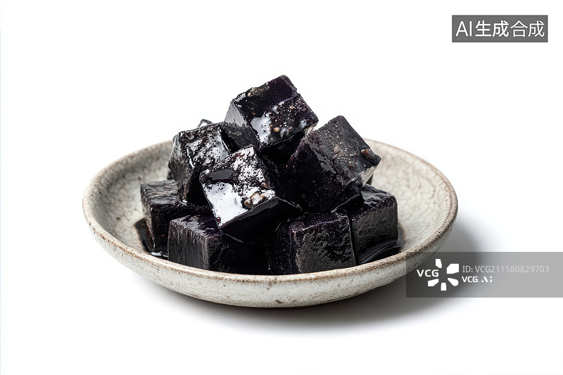 【AI数字艺术】陶瓷盘子里的臭豆腐图片素材