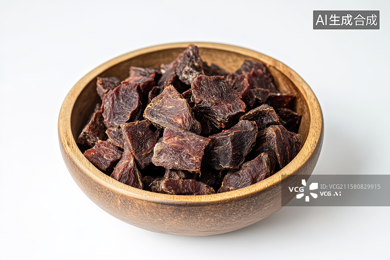 【AI数字艺术】陶瓷盘子里的风干牦牛肉图片素材