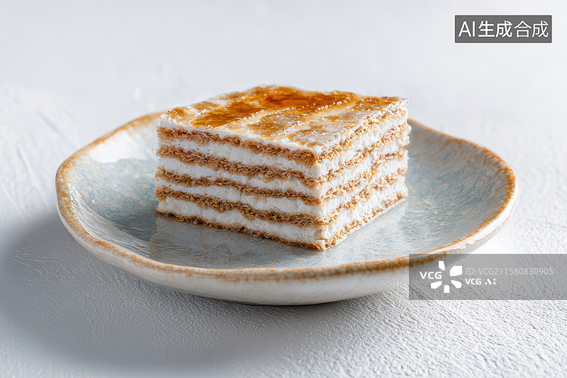 【AI数字艺术】千层糕点图片素材