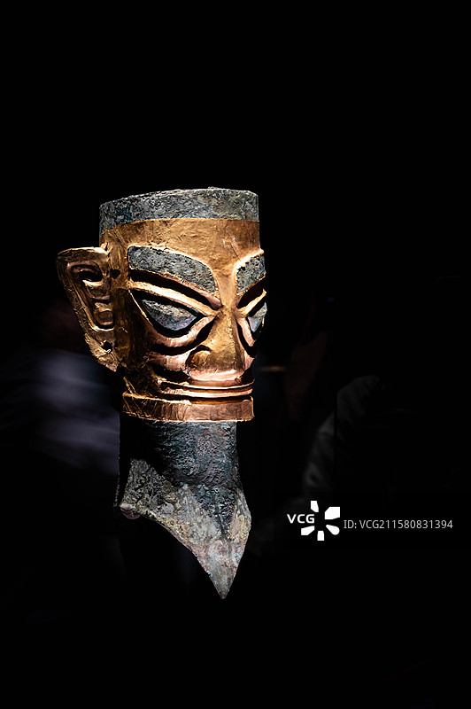 三星堆 黄金面具图片素材