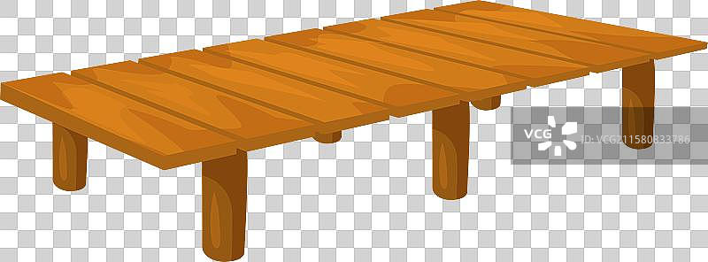 空荡荡的木栈桥延伸至水面图片素材