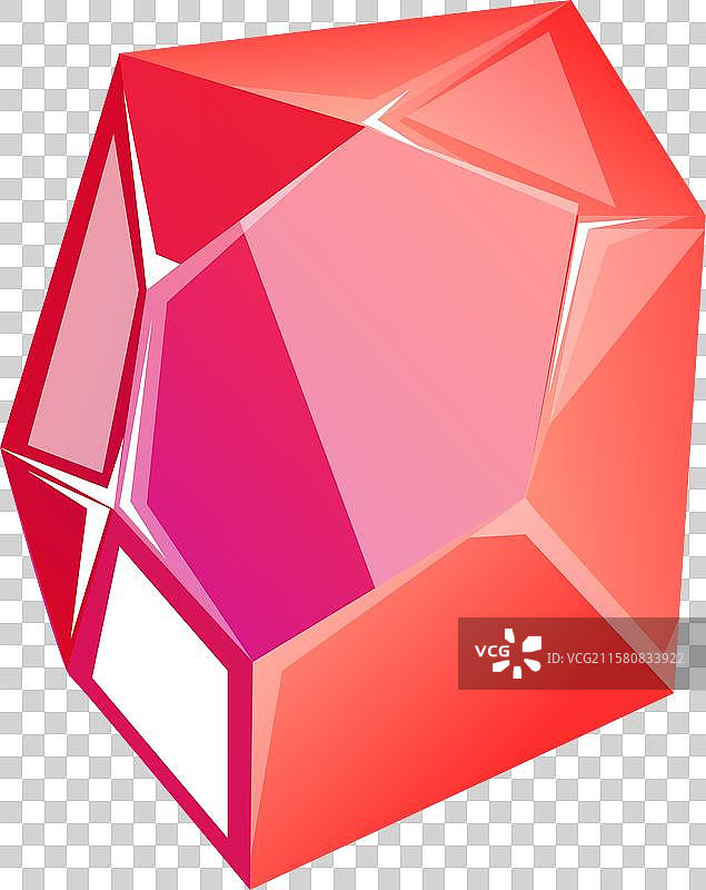 红色宝石在光线的照射下闪耀图片素材