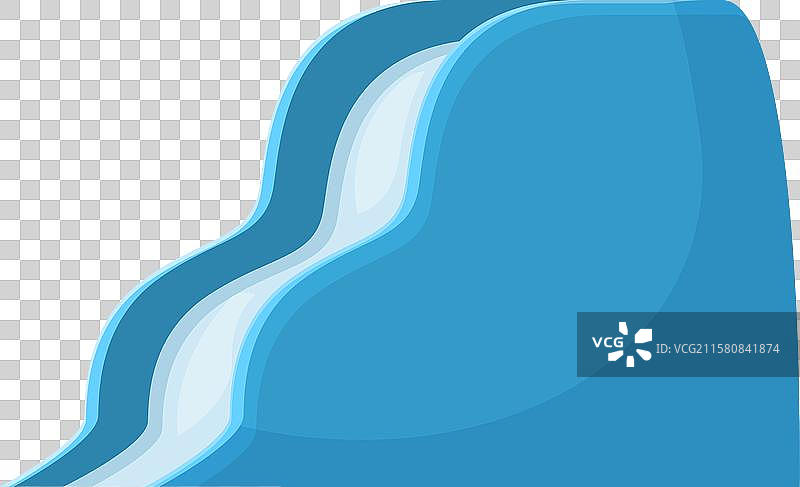 水上乐园的滑水道给孩子们带来快乐和乐趣图片素材