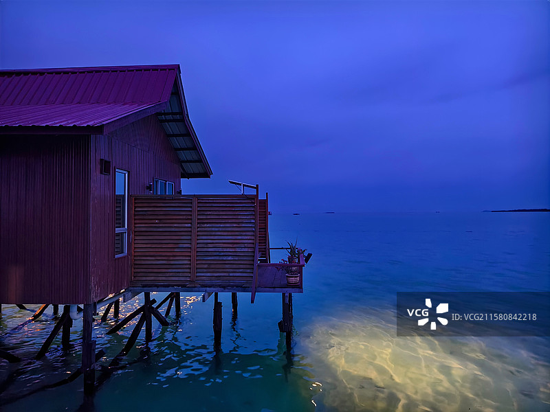 仙本那水屋图片素材