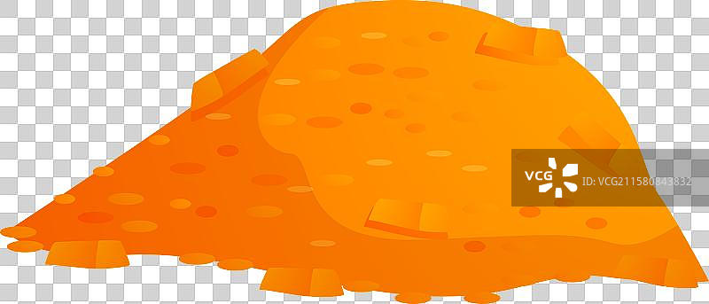 一堆姜黄粉，块状物形成一个图片素材