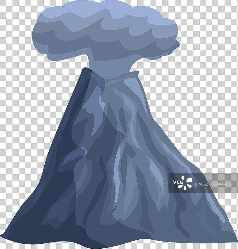 大型火山正在喷发，伴随着灰烬云。图片素材