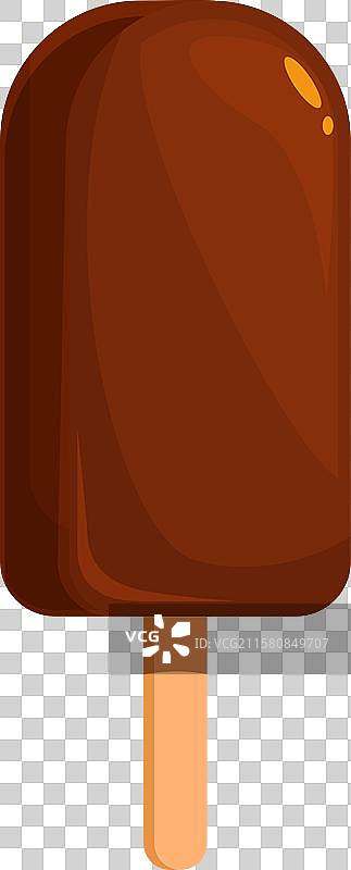 巧克力冰淇淋在木棍上融化图片素材