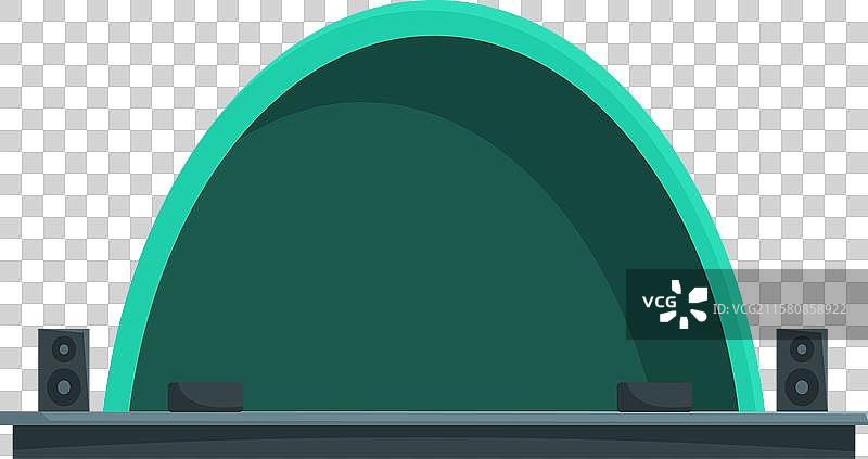 空荡荡的现代舞台在等待表演图片素材