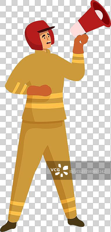 消防员正在使用一个设备进行指导图片素材