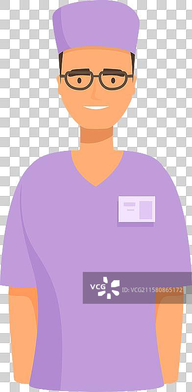 友好的男护士戴着眼镜，面带微笑图片素材