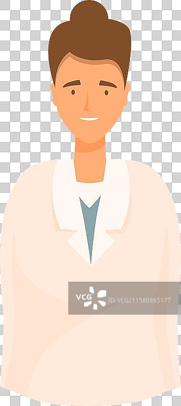 年轻男性医生穿着白大褂微笑图片素材