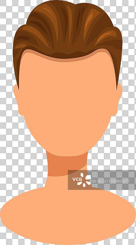 年轻男子的无脸肖像，展现空白的面孔图片素材