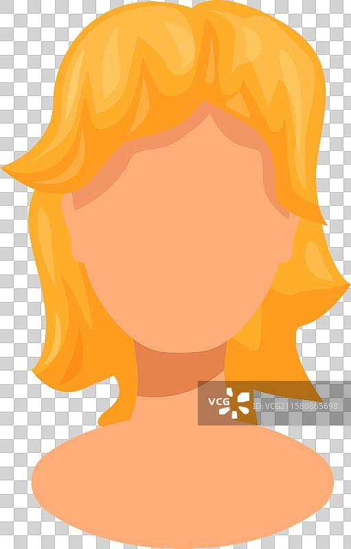 金发年轻女性角色正在展示。图片素材