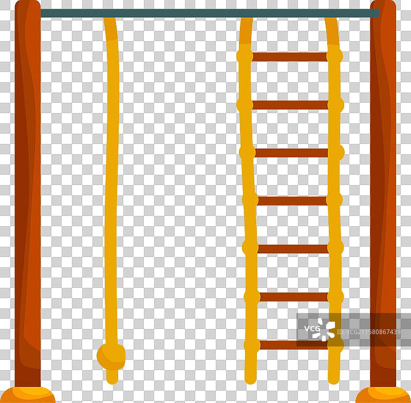 游乐场设施，配有绳梯和图片素材