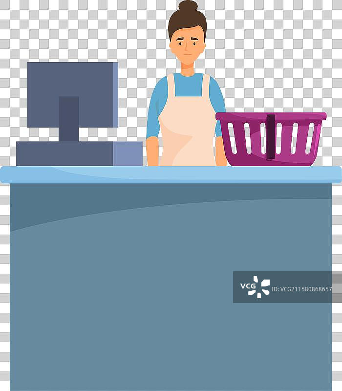 干洗服务工作人员站在前面图片素材