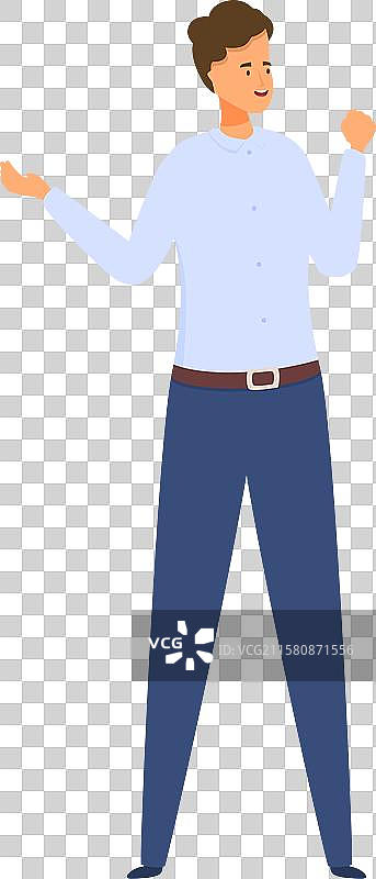 快乐的商人庆祝成功，举起他的图片素材