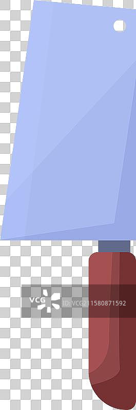 大号锋利的肉切刀，带木柄图片素材