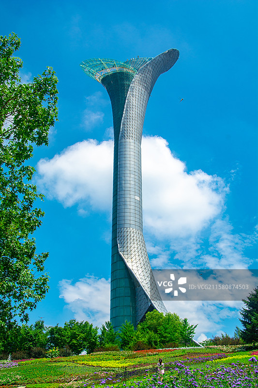 沈阳世博园百合塔图片素材