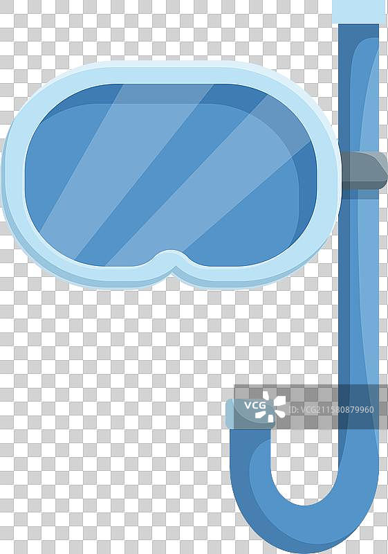 蓝色潜水面罩和呼吸管，用于探索图片素材