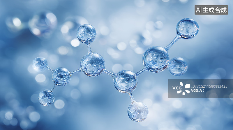 【AI数字艺术】分子结构背景图图片素材