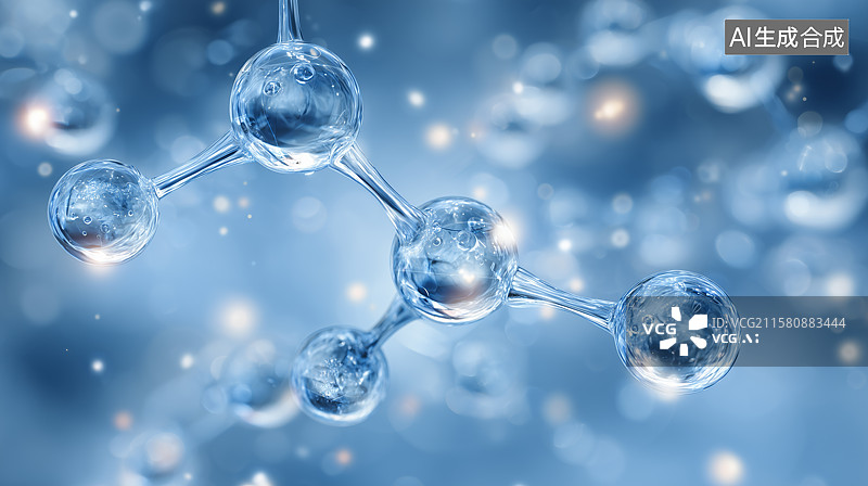 【AI数字艺术】分子结构背景图图片素材