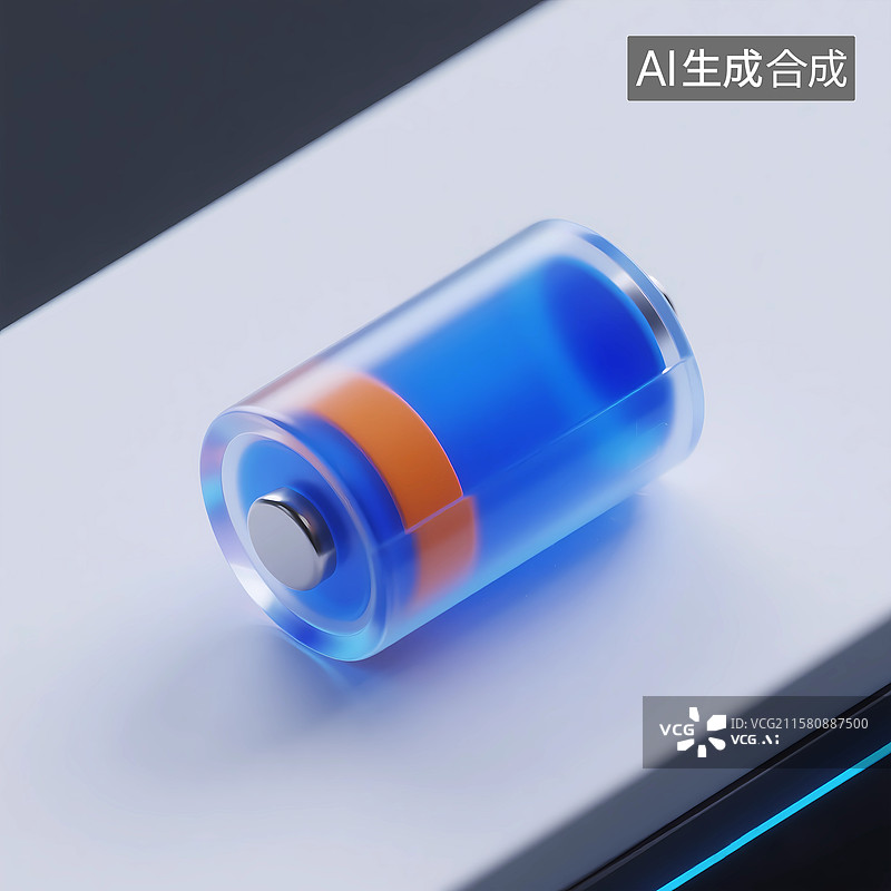 【AI数字艺术】3d电池图标充电新能源卡通图片素材