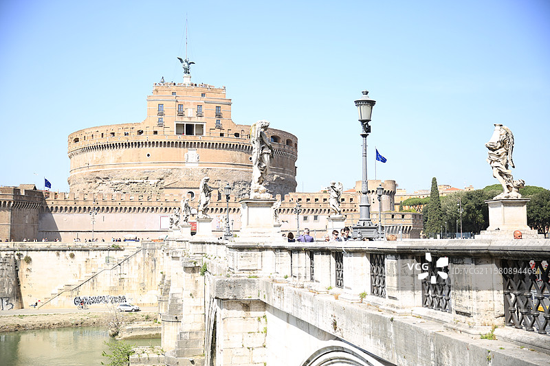 意大利首都之旅：意大利圣天使堡Castel Sant’Angelo图片素材