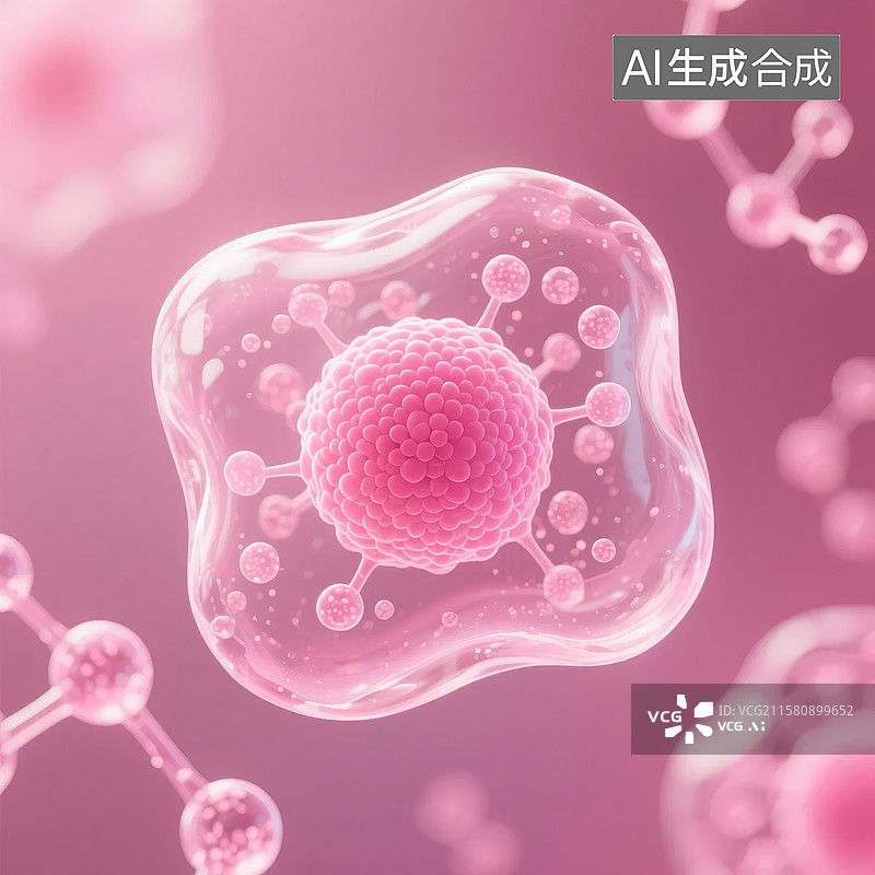 【AI数字艺术】细胞内部结构与分子互动图片素材