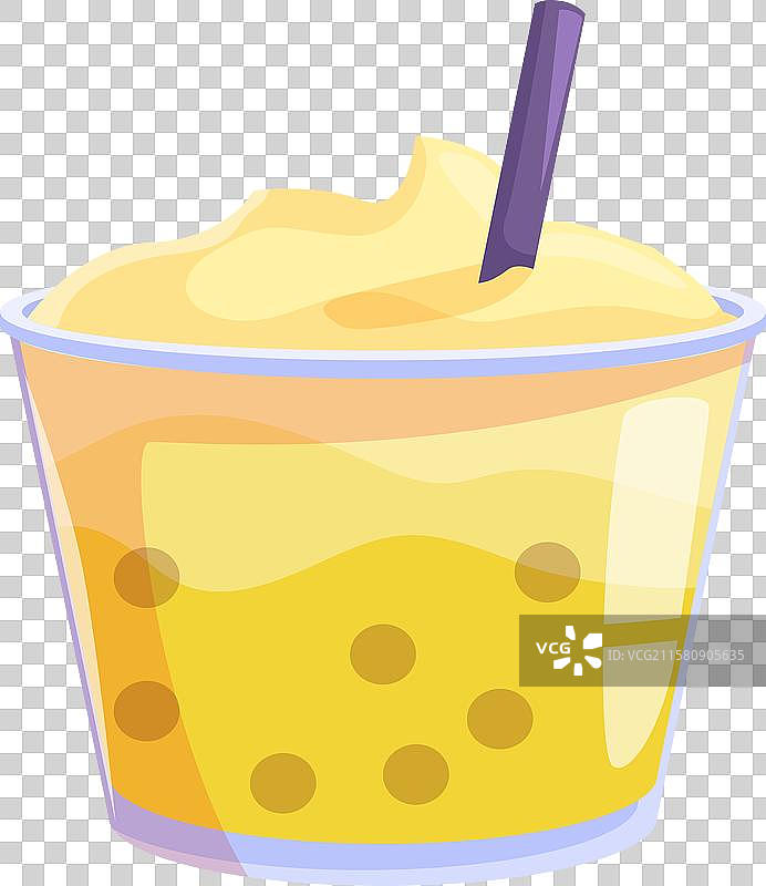 装有珍珠的奶茶塑料杯图片素材