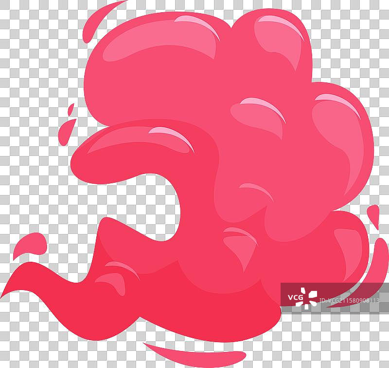 粉色黏液溅起的卡通画图片素材