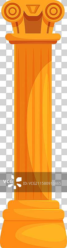 金色的古希腊柱子高高耸立在白色背景上图片素材