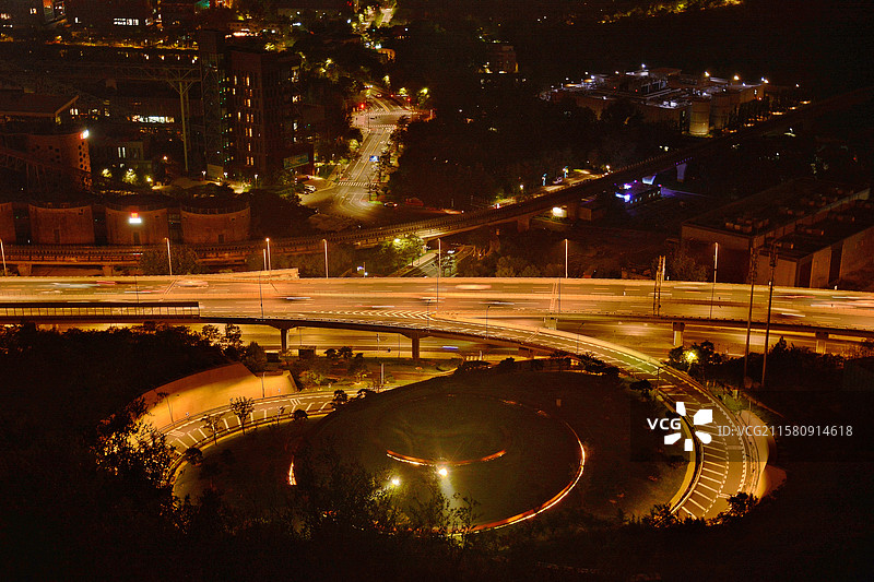 北京夜景金安桥图片素材