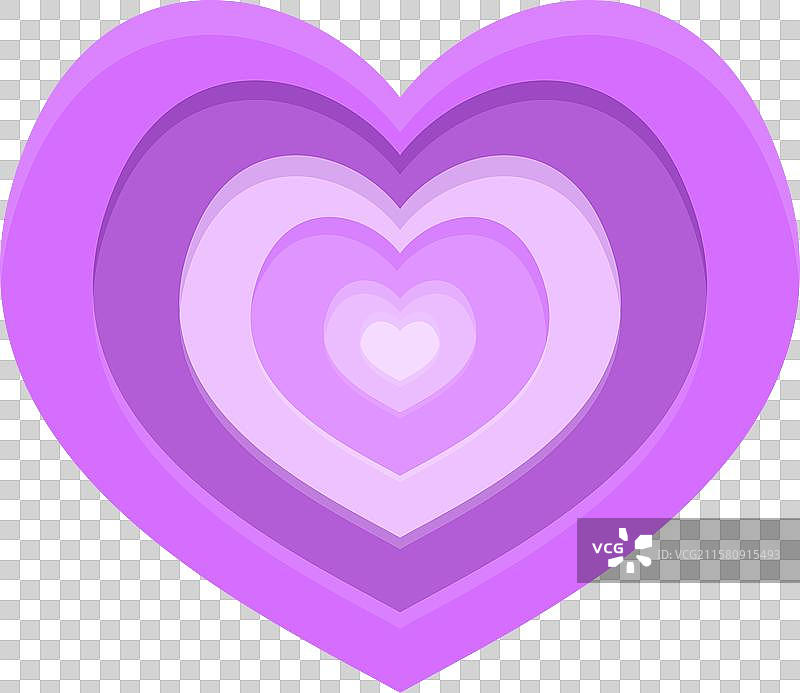 紫色心形创造同心形状展示图片素材