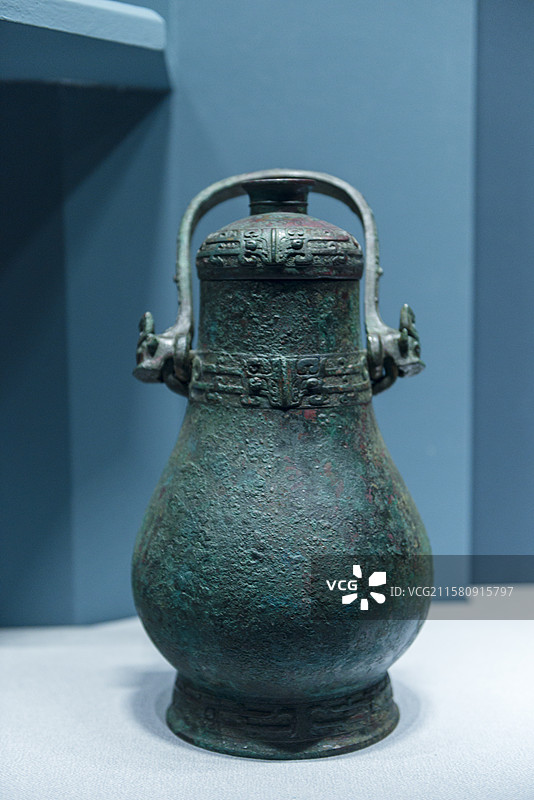 虿父己卣 西周时期 山西省翼城县凤家坡出土 山西博物馆藏图片素材
