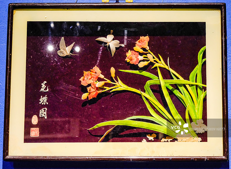 非物质文化遗产通草画，遵义通草堆画图片素材