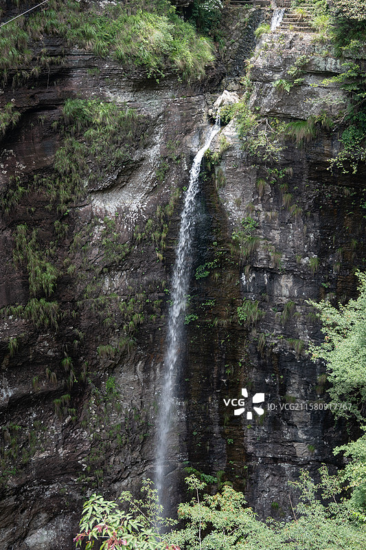 雁荡山小龙湫瀑布图片素材
