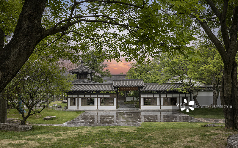 扬州瘦西湖书画院传统中式建筑图片素材