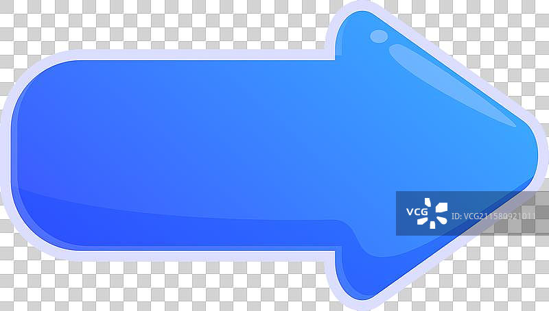 带光泽表面的蓝色左箭头图片素材