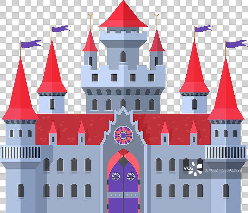 中世纪王国的童话城堡搞笑宫殿图片素材