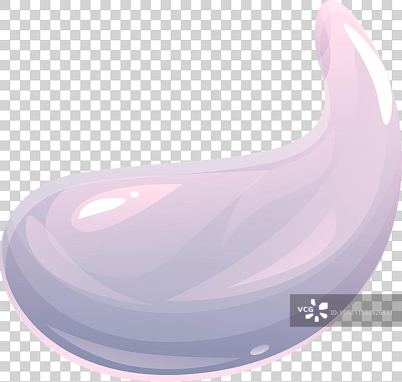 紫色化妆霜涂抹在白色背景上图片素材