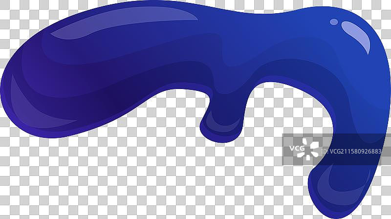 蓝色史莱姆滴落，浓稠液体溅起图片素材