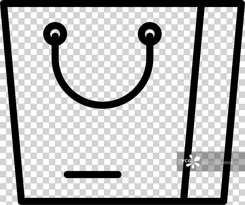 购物袋图标，适合电子商务和零售使用图片素材