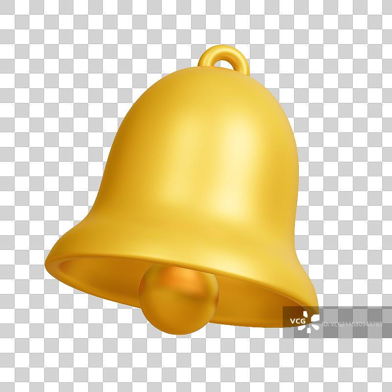 铃铛提醒装饰3D卡通插画元素图片素材