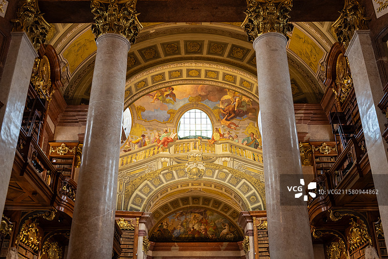 “世界上最美的图书馆”——奥地利国立图书馆图片素材