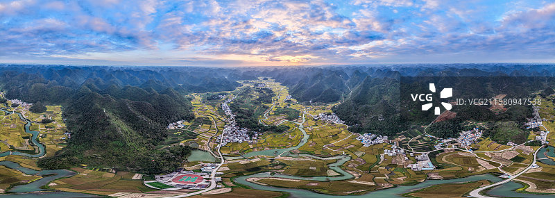 广西百色市靖西县平江村风光图片素材