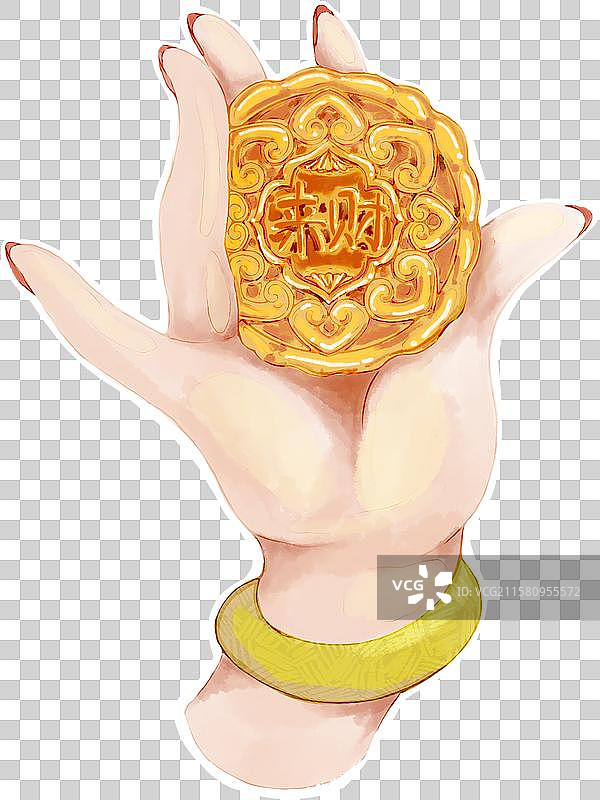 中秋主题敦煌佛手月饼3图片素材