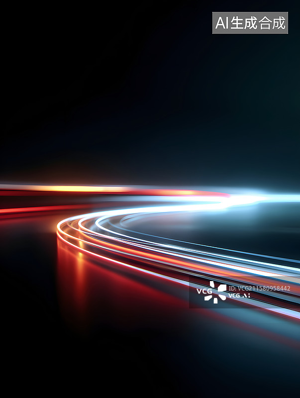 【AI数字艺术】彩色光线背景图片素材