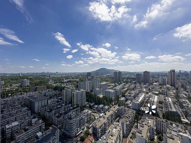 鸟瞰南京市玄武区图片素材