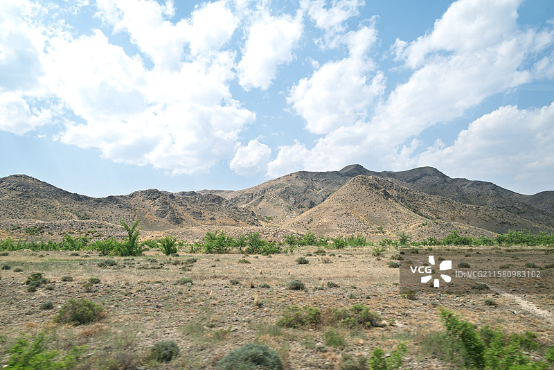 宁夏银川西夏陵 西夏王陵 东方金字塔 2025世界文化遗产 西夏陵遗址 西北戈壁草原 蓝天白云贺兰山图片素材