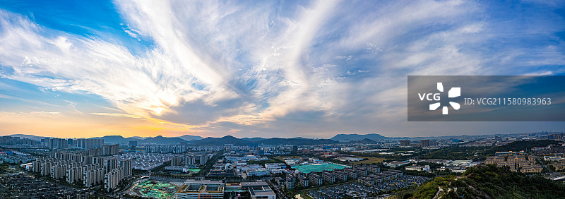 航拍苏州高新区鸟瞰城市风光图片素材